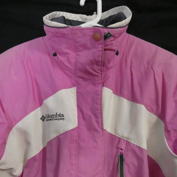 COLUMBIA SPORTSWEAR | women's medium | Vibrant Pink Winter Jacket | White Detail - Picture 5 of 16